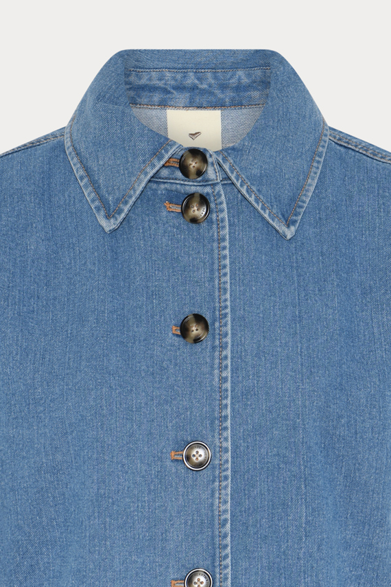 Heartmade HMBinca denim cape, Deep Ocean